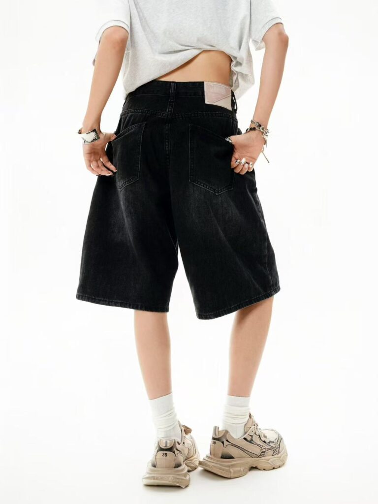 Black Denim Bermuda Shorts