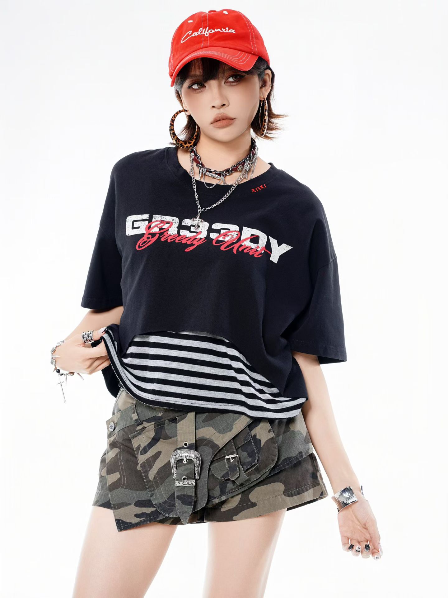 Navy Oversized Street Tee