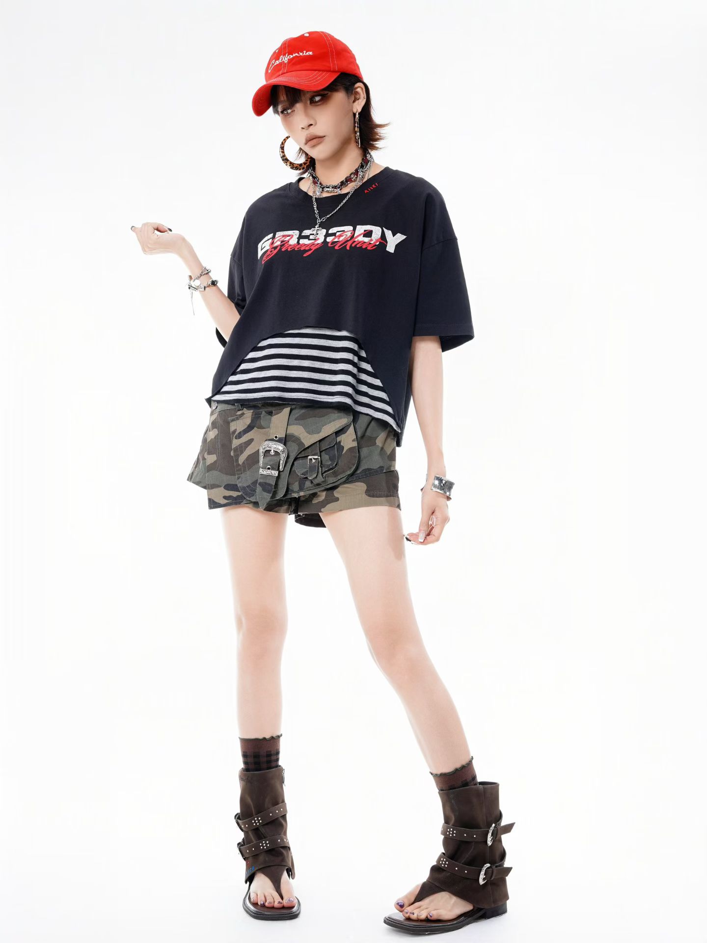 Navy Oversized Street Tee
