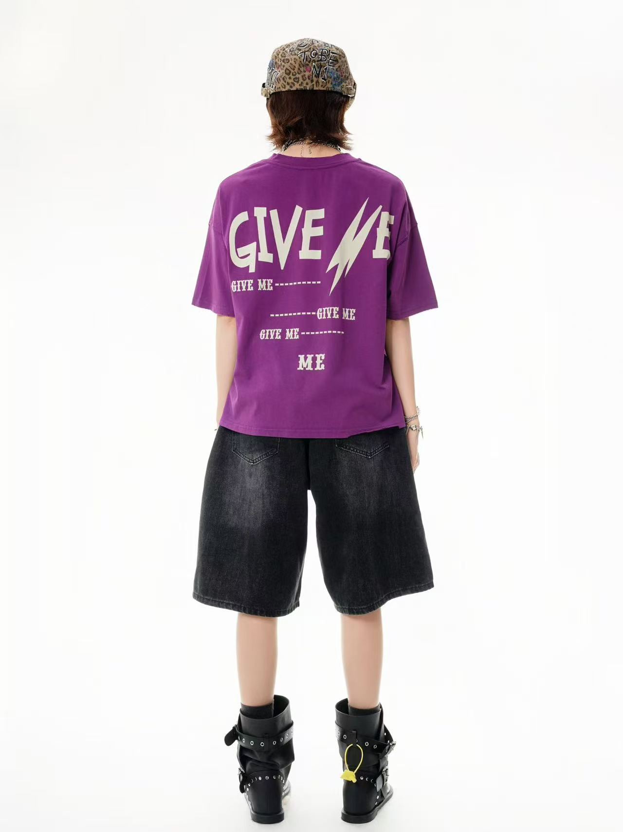 Purple Oversized Graphic Tee