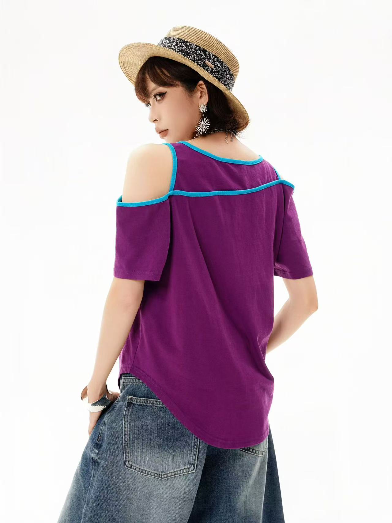 Purple Oversized Graphic Tee