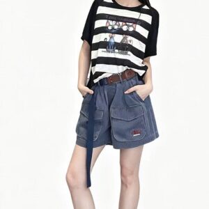 Striped Graphic Knit Tee