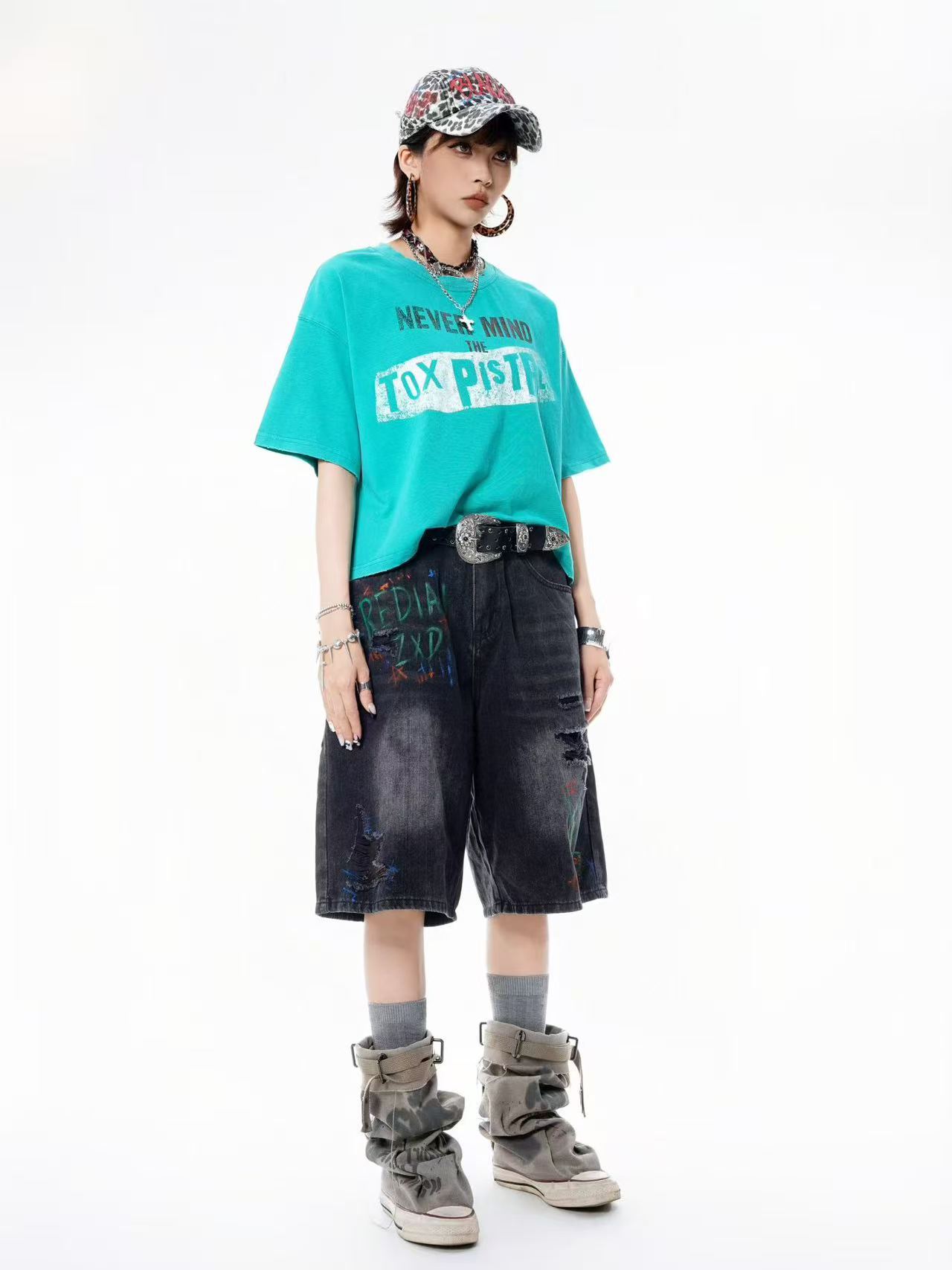 Turquoise Graphic Street Tee