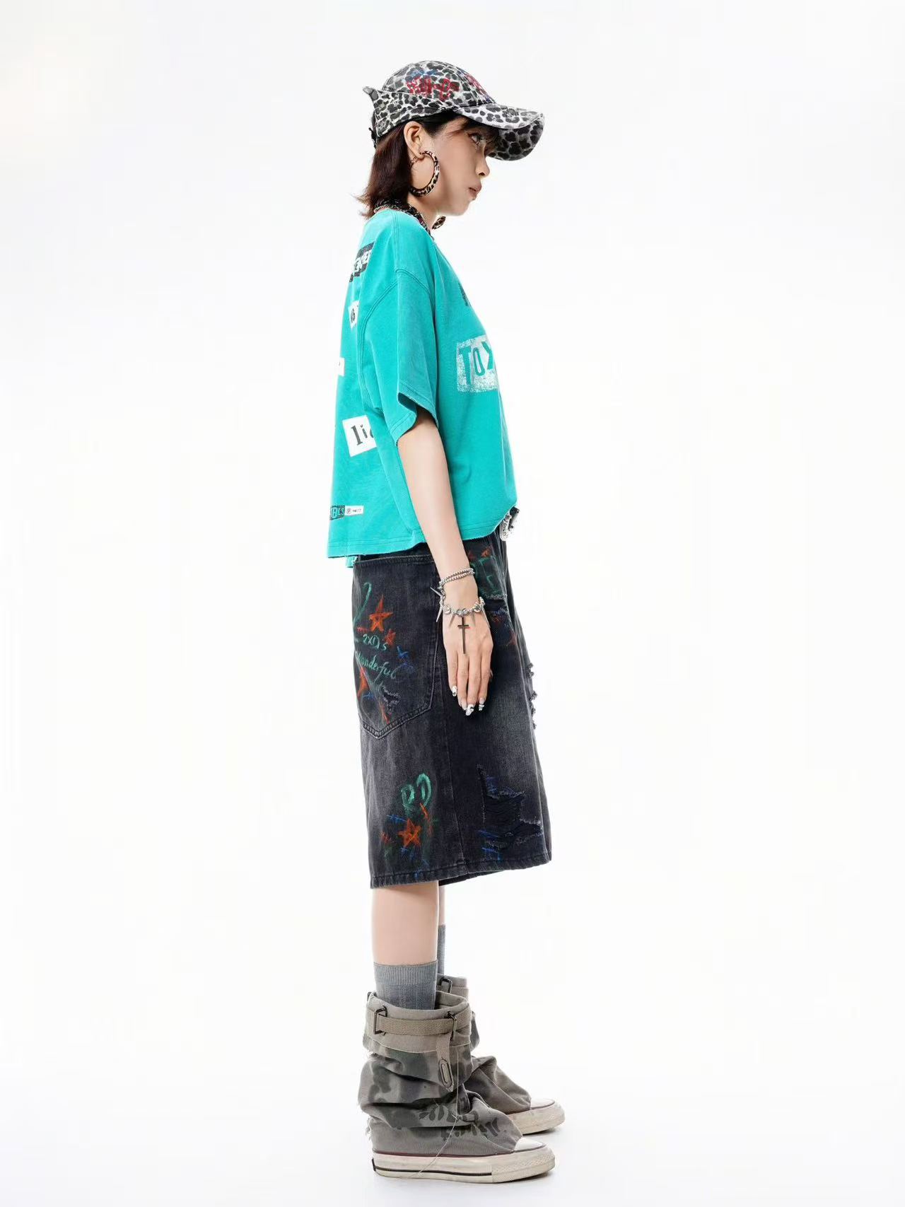 Turquoise Graphic Street Tee