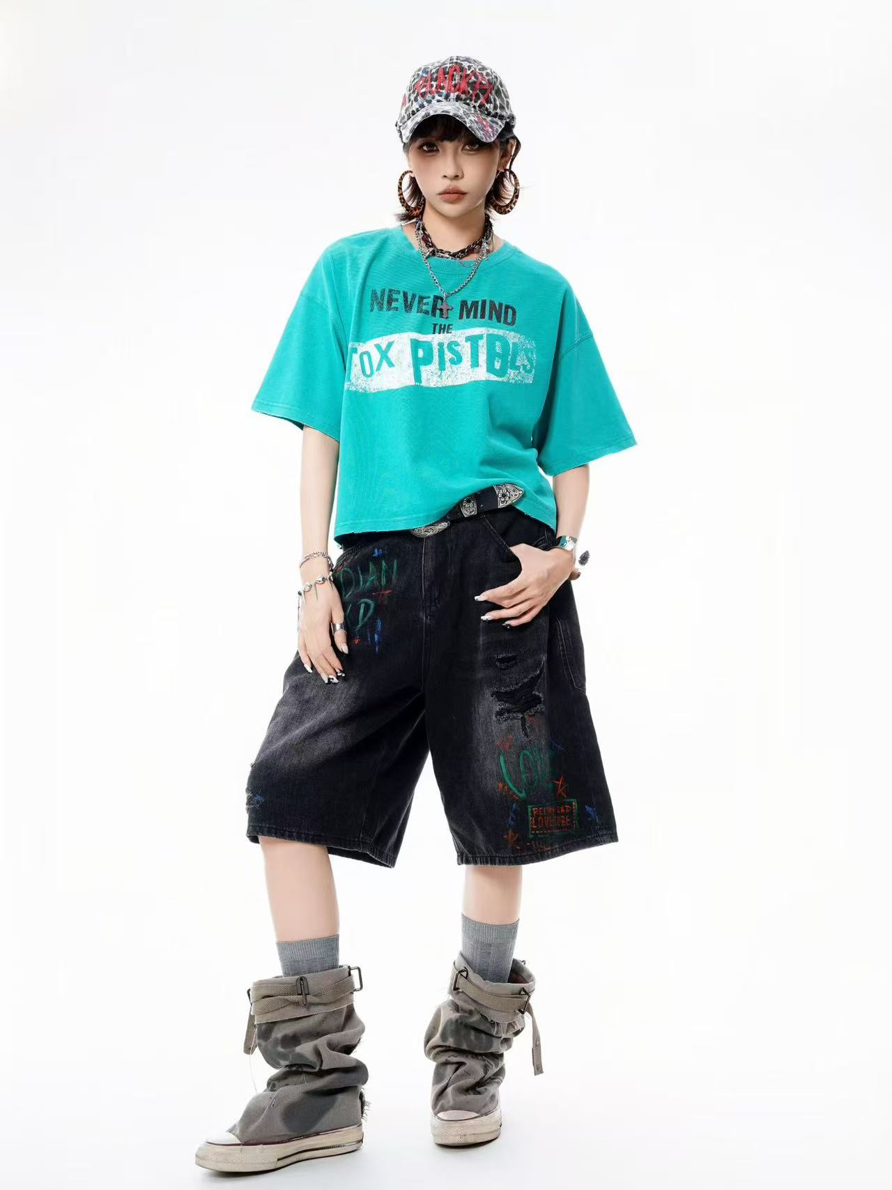 Turquoise Graphic Street Tee