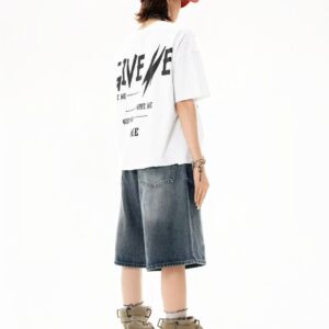 White Back Print Street Tee