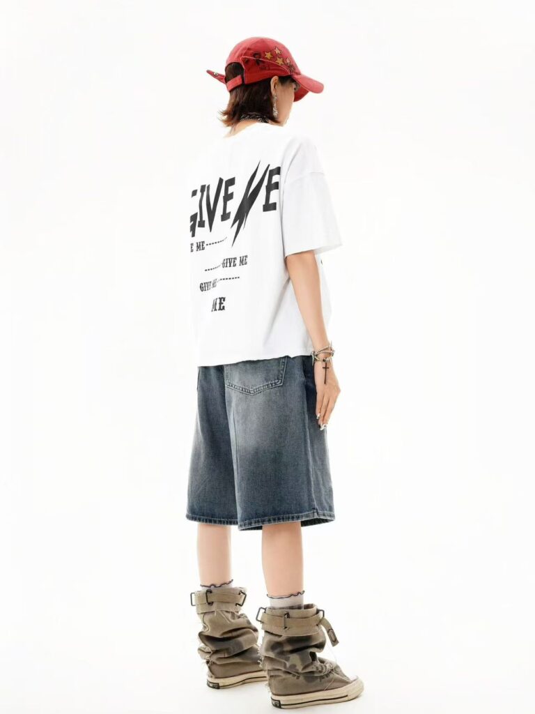 White Back Print Street Tee